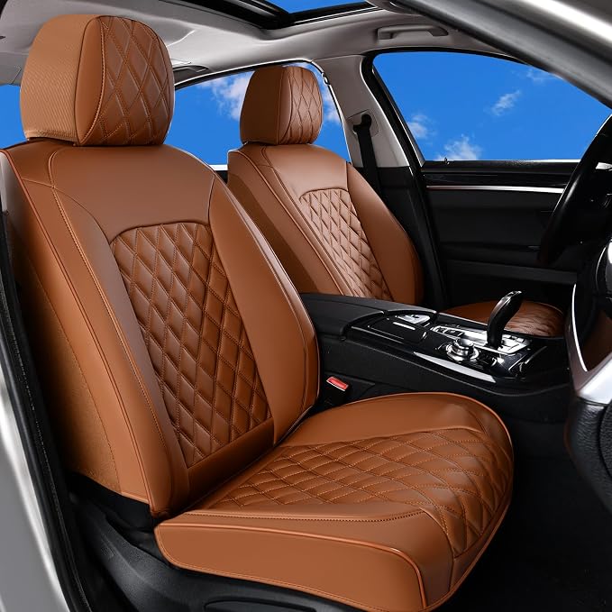 Universal Seat Covers — Front Seat — Brown
