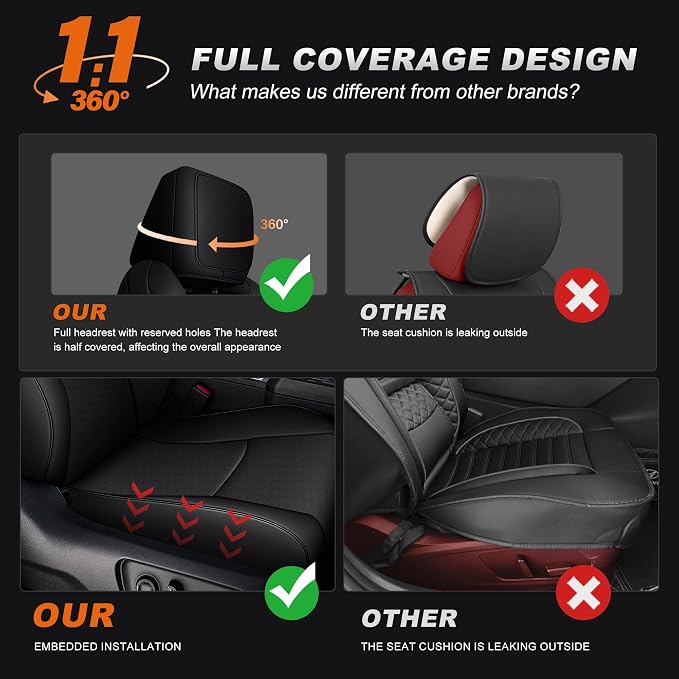 Faux Leather Seat Covers for Toyota 4Runner — Full Set — Black