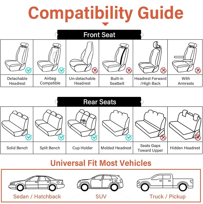 Universal Seat Covers — Front Seat — Beige