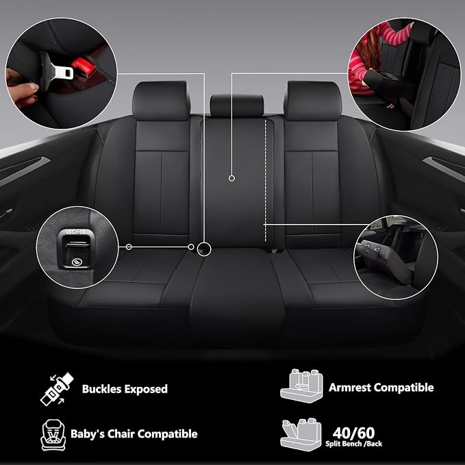 Car Seat Covers — Full Set — Black