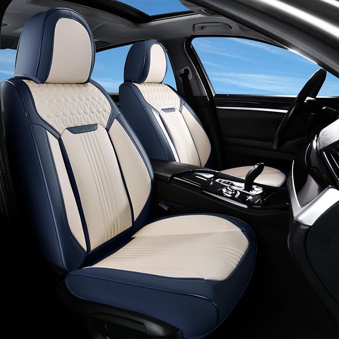 Universal Seat Covers — Full Set — Blue / White