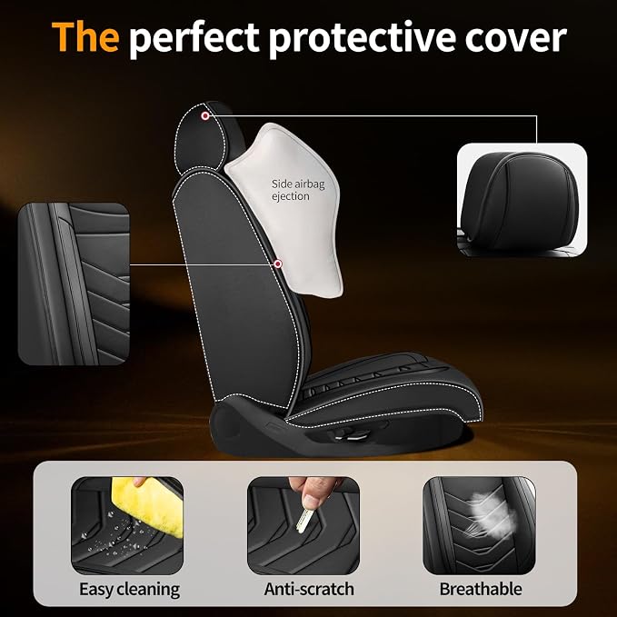 Seat Covers for Nissan Altima — Full Set — Black