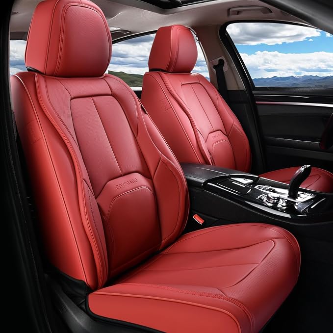 Universal Seat Covers — Front Seat — Red