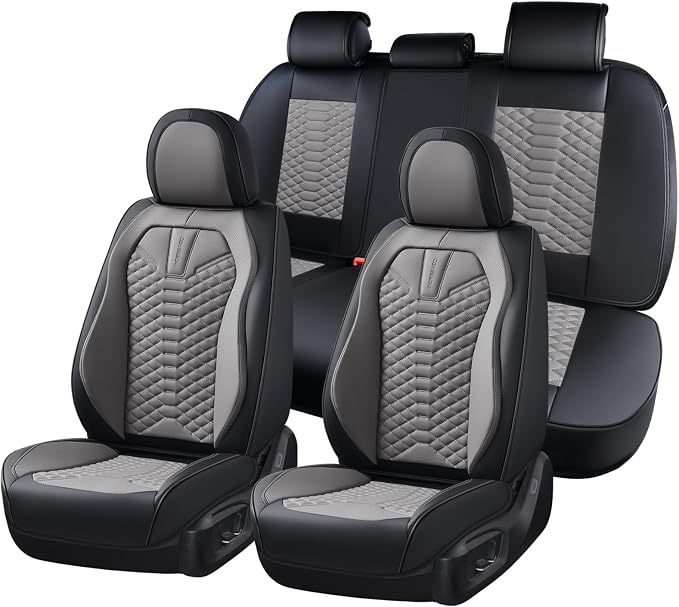 Universal Seat Covers — Full Set — Black / Gray