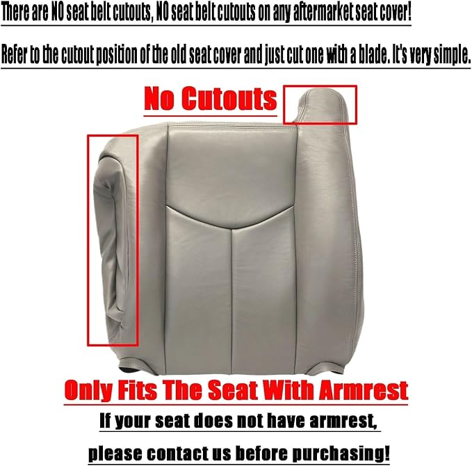 Replacement Seat Upholstery — Gray