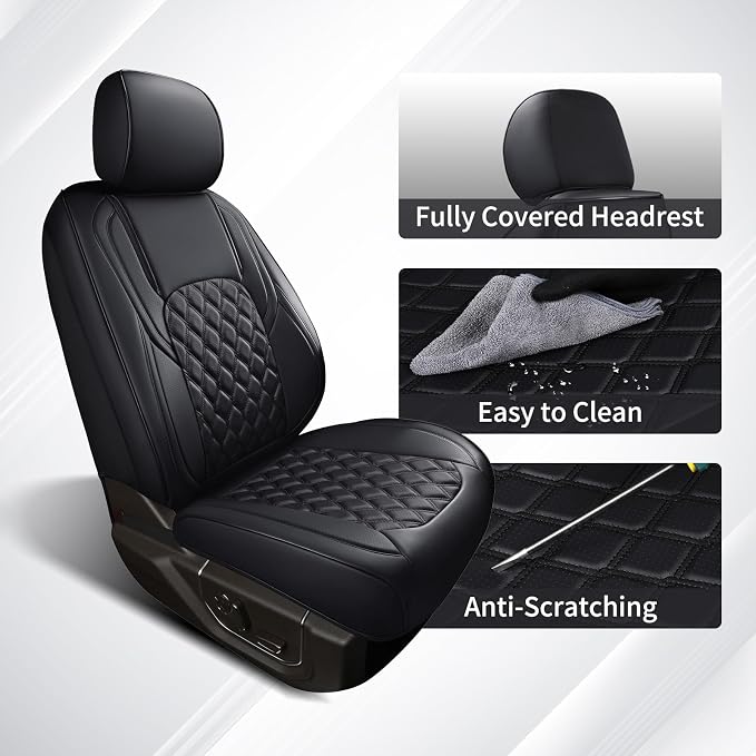 Seat Covers for Jeep Wrangler — Full Set — Black