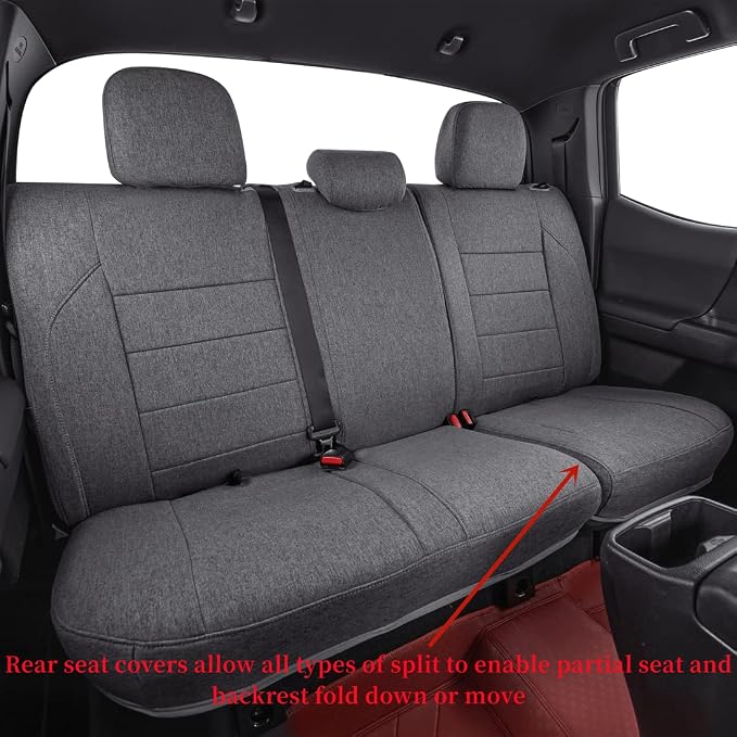 Fabric Seat Covers for Toyota Tacoma — Full Set — Gray