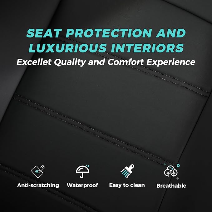 Faux Leather Seat Covers for Honda Civic — Full Set — Black