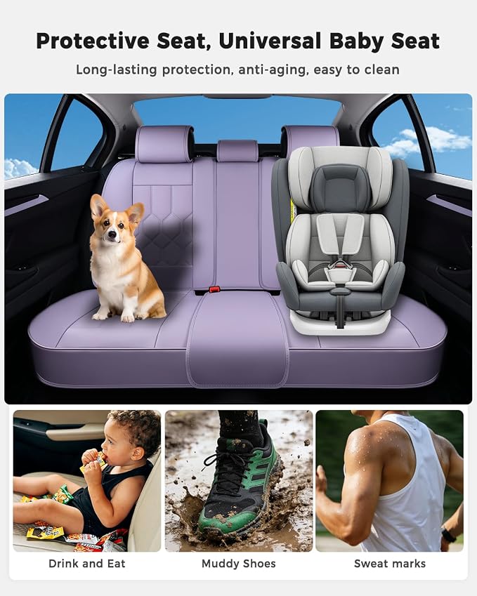 Universal Seat Covers — Full Set — Purple