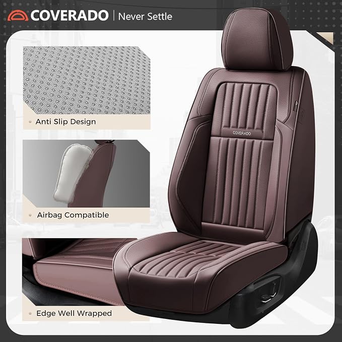 Universal Seat Covers — Full Set — Coffee