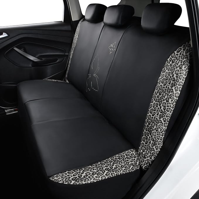Universal Faux Leather Seat Covers — Full Set — Gray