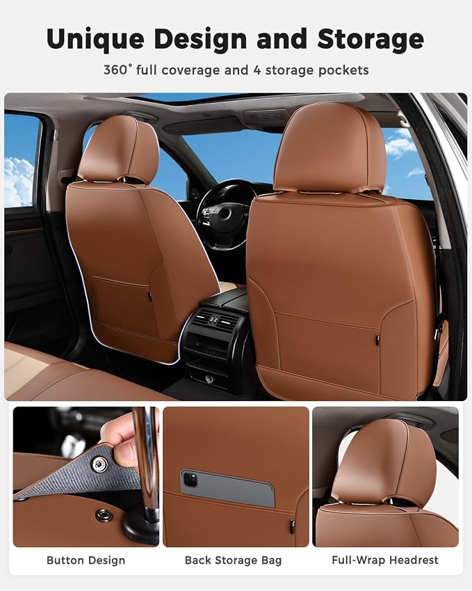Universal Seat Covers — Brown / Beige