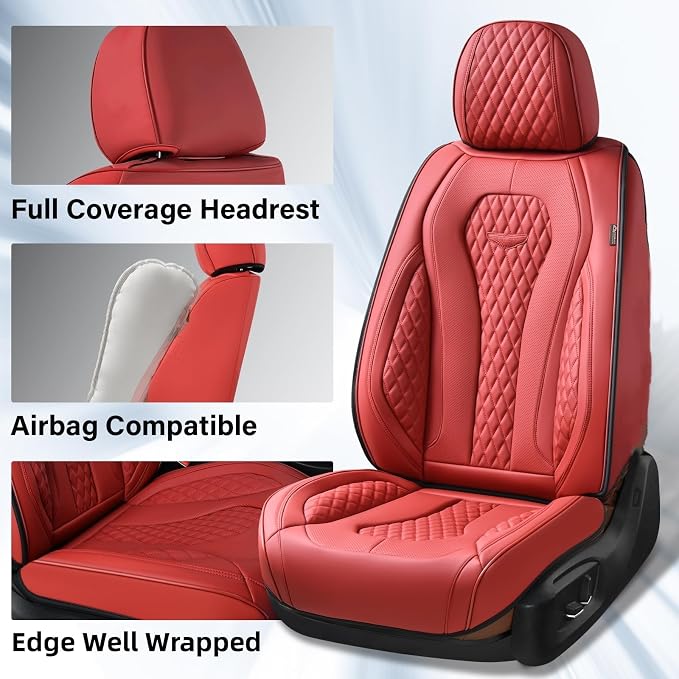 Universal Seat Covers — Full Set — Red