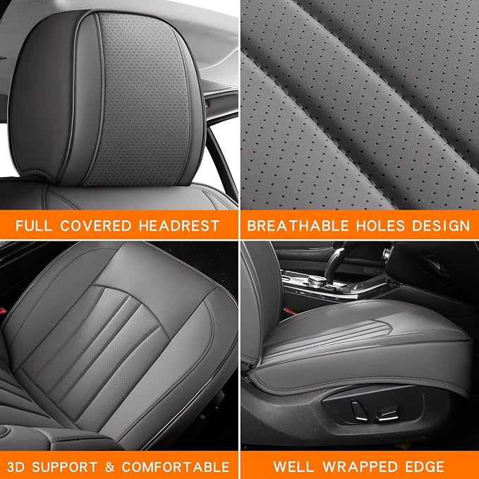 Universal Seat Covers — Front Seat — Gray