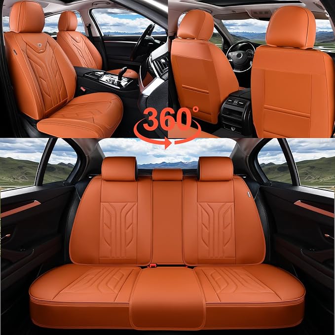 Universal Seat Covers — Front Seat — Orange