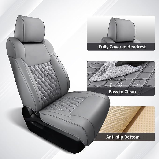 Seat Covers for Toyota Tacoma — Full Set — Gray
