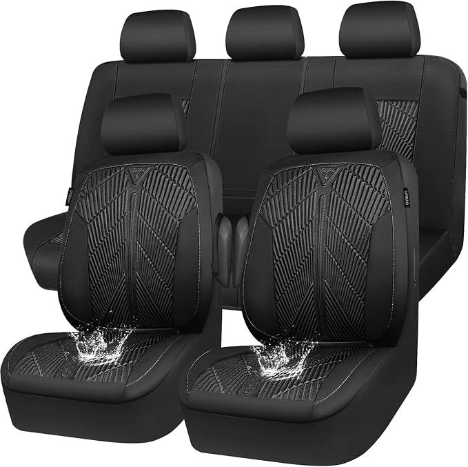 Universal Neoprene Seat Covers — Full Set — Black