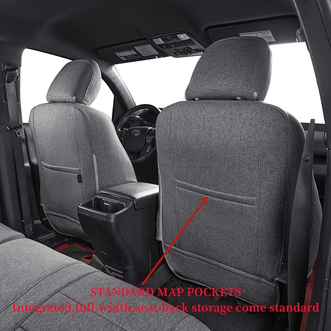 Fabric Seat Covers for Toyota Tacoma — Full Set — Gray
