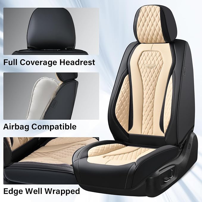 Universal Seat Covers — Front Seat — Beige