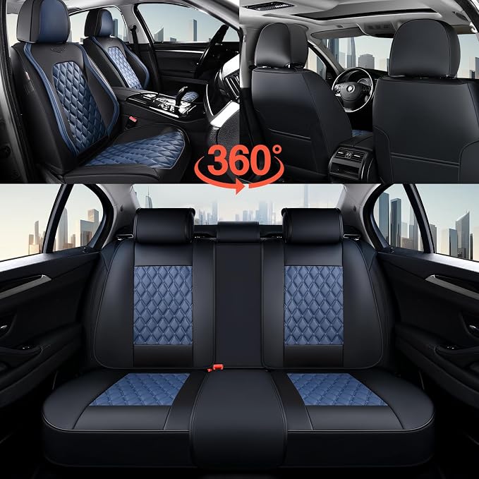 Universal Faux Leather Seat Covers — Full Set