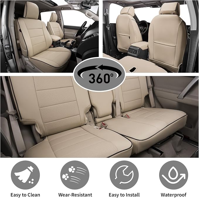 Faux Leather Seat Covers for Toyota 4Runner — Full Set — Beige