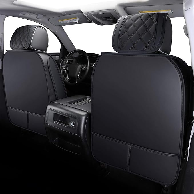 Faux Leather Seat Covers for Chevrolet Silverado / GMC Sierra — Front Seat — Black