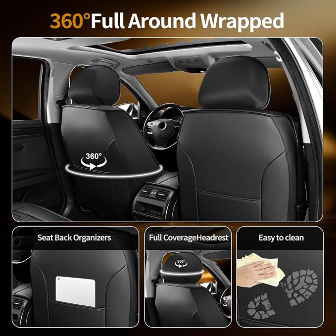 Seat Covers for Nissan Titan — Full Set — Black
