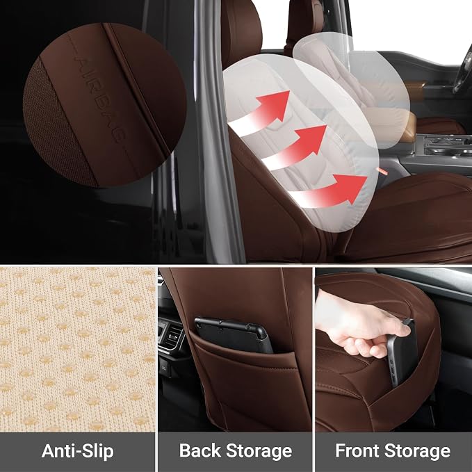 Seat Covers for Chevrolet Silverado — Front Seat — Brown