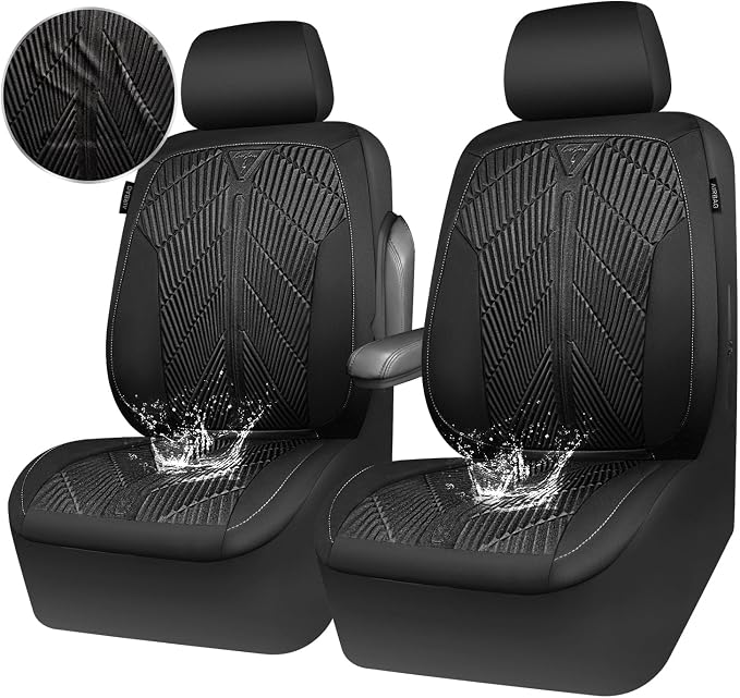 Universal Neoprene Seat Covers — Front Seat — Black