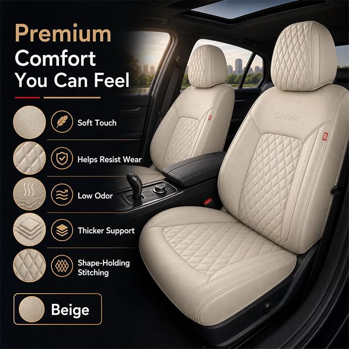 Universal Seat Covers — Full Set — Beige