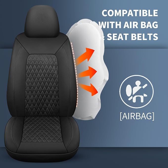 Universal Faux Leather Seat Covers — Full Set