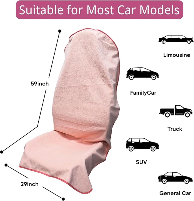 Car Seat Covers — Front Seat — Pink