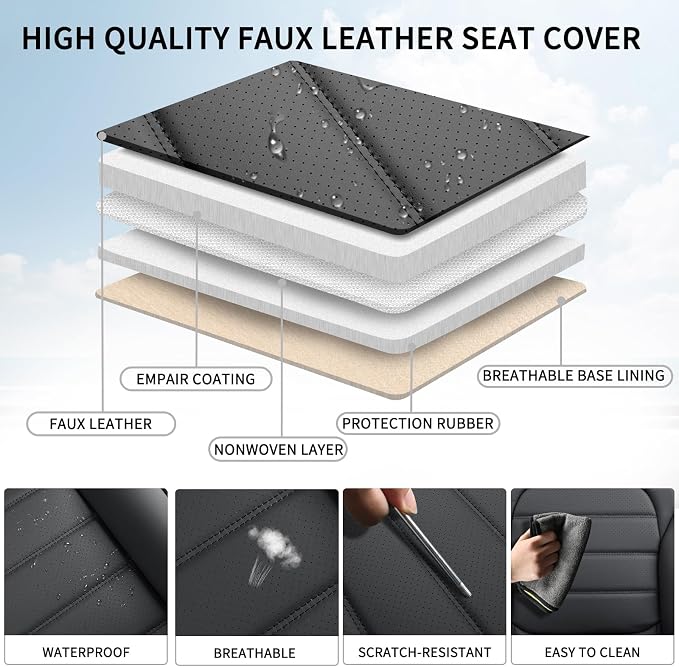 Universal Seat Covers — Full Set — Black