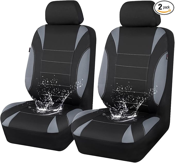 Universal Neoprene Seat Covers — Front Seat — Gray