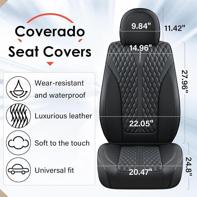 Universal Seat Covers — Full Set — Black
