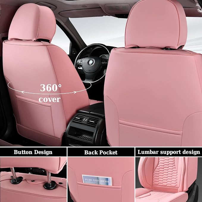 Universal Seat Covers — Front Seat — Pink