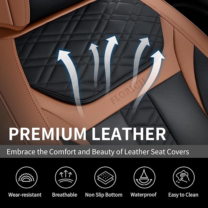 Universal Seat Covers — Front Seat — Brown