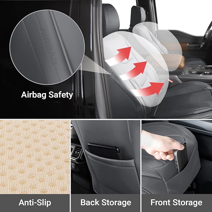 Seat Covers for Ram 2500 / Ram 3500 — Front Seat — Gray