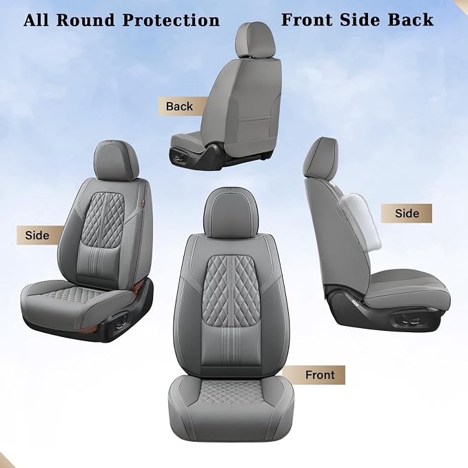 Universal Seat Covers — Full Set — Gray