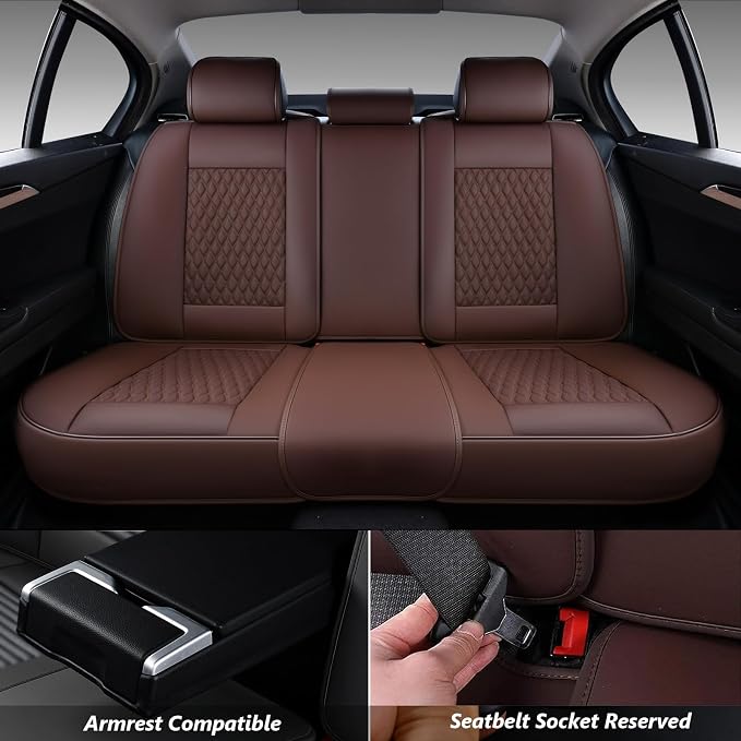 Universal Seat Covers — Full Set — Coffee