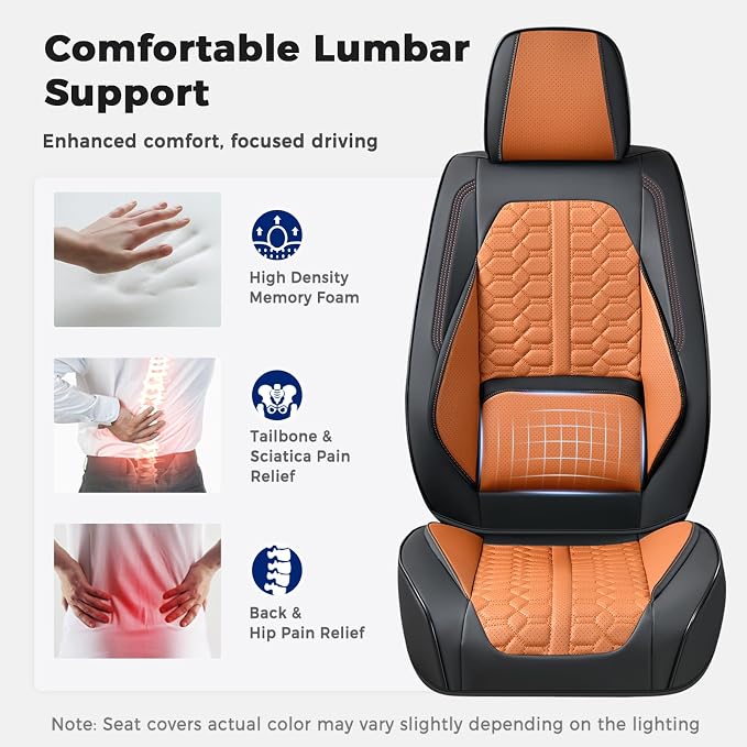Universal Seat Covers — Full Set — Black / Brown