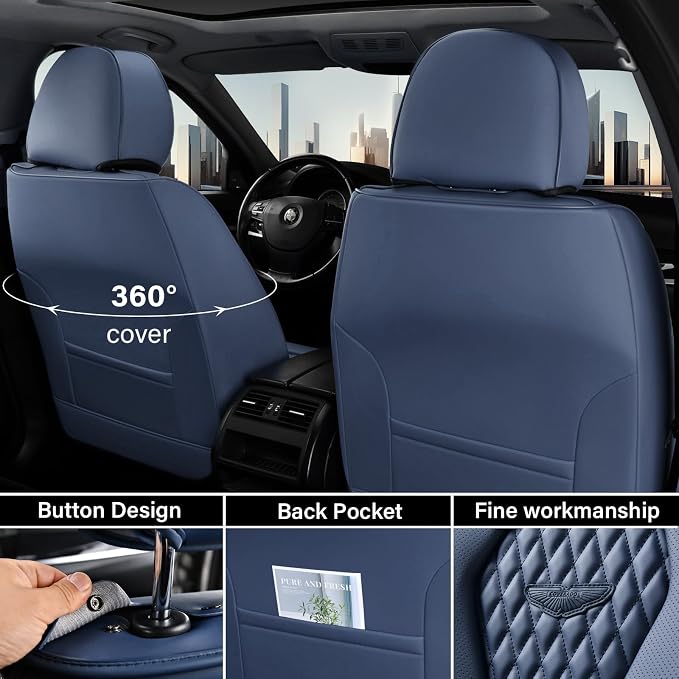 Universal Seat Covers — Full Set — Blue