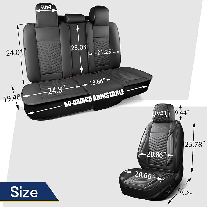 Universal Seat Covers — Full Set — Black