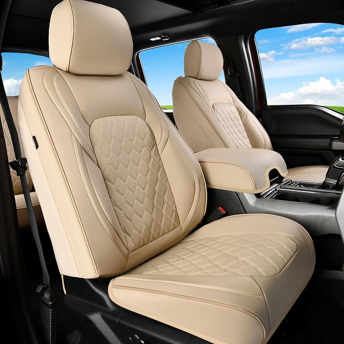 Seat Covers for Multiple Vehicles — Front Seat — Beige