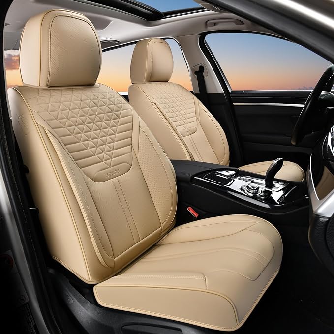 Universal Seat Covers — Front Seat — Beige