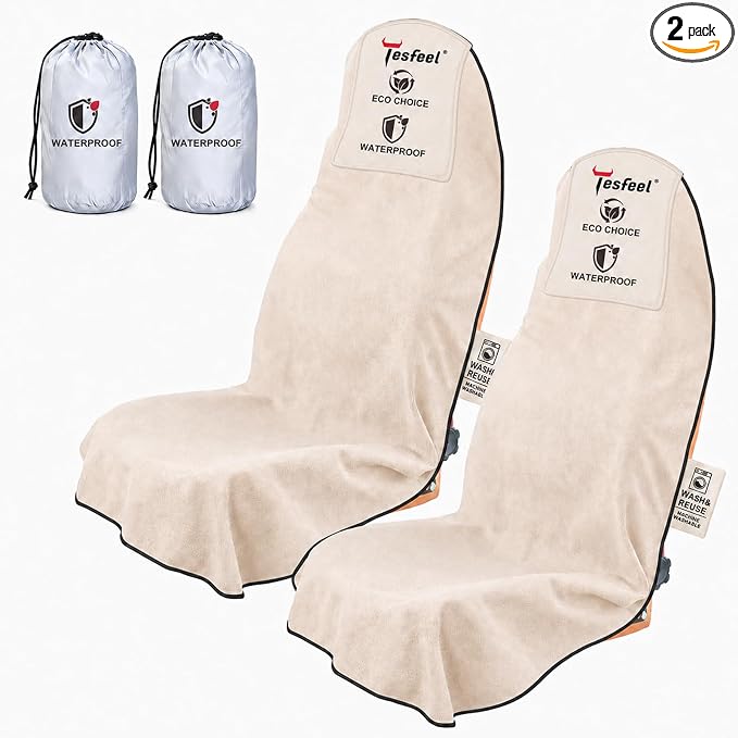 Universal Seat Covers — Front Seat — Beige