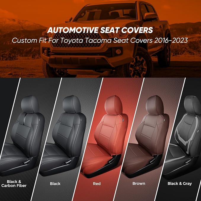 Seat Covers for Toyota Tacoma — Full Set — Black