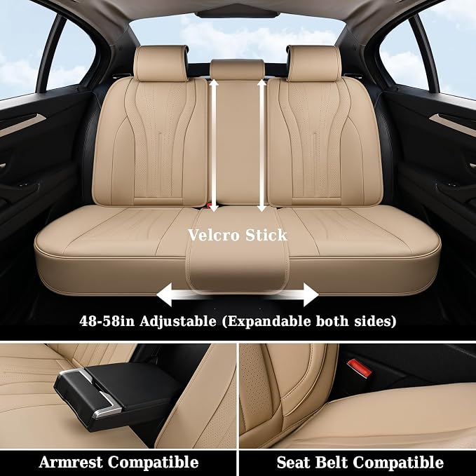 Universal Seat Covers — Full Set — Beige