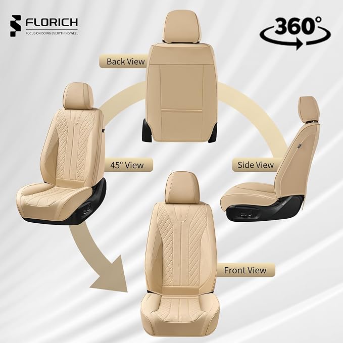 Universal Seat Covers — Full Set — Beige