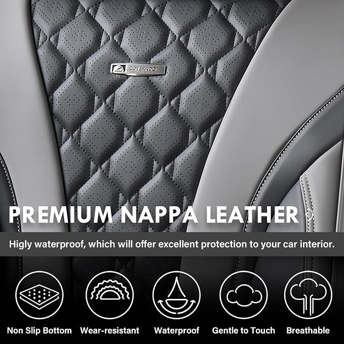 Universal Seat Covers — Full Set — Gray / Black